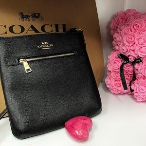 Coach Black Leather Crossbody Bag